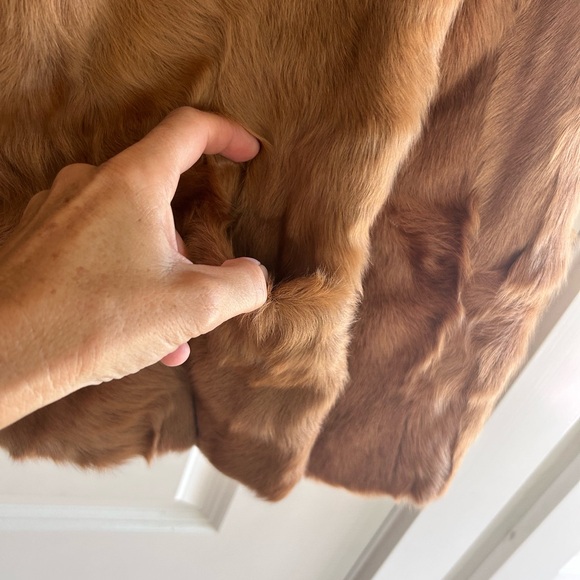 Max Studio Fur Coat with Pockets Genuine Goat Fur Size XS - Picture 3 of 9